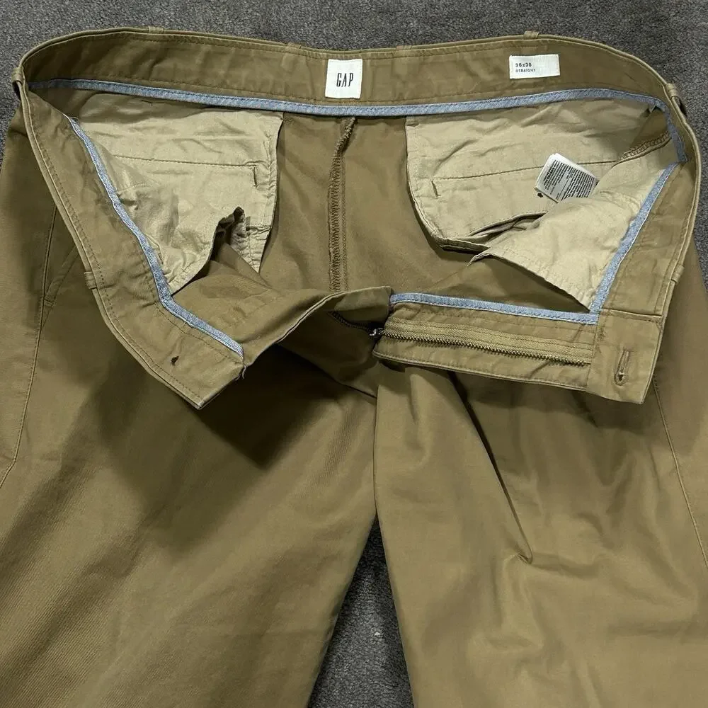 Gap Men 36X29 Straight 8.5" Leg Clean Khaki Color, Cream Caramel Fall'16‎ Chinos - Picture 8 of 12